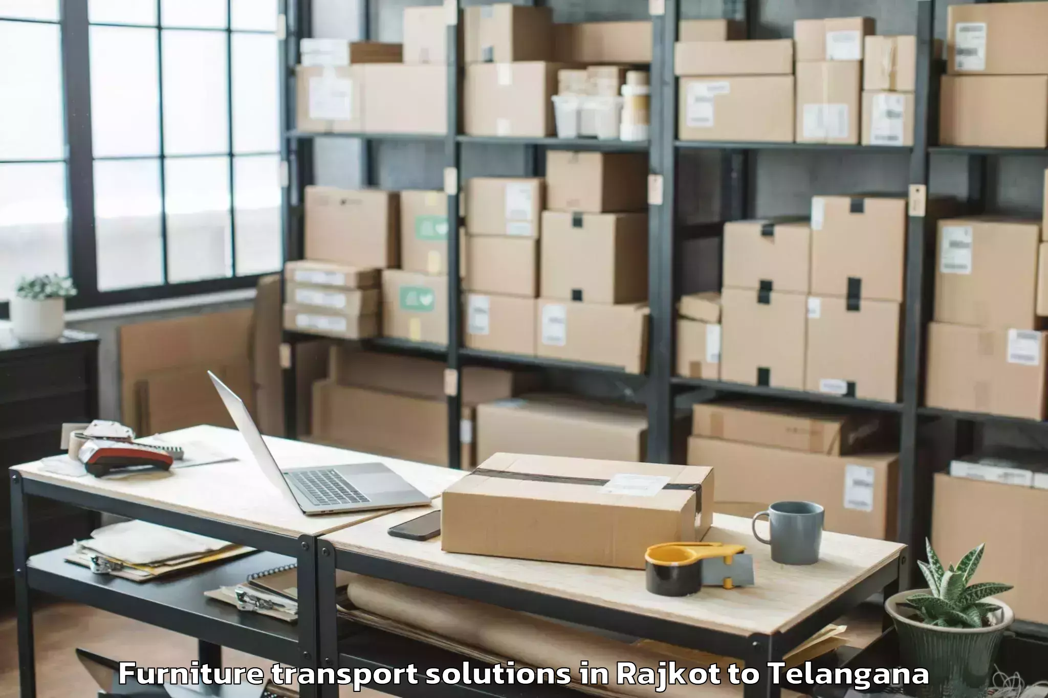 Professional Rajkot to Kulkacharla Furniture Transport Solutions